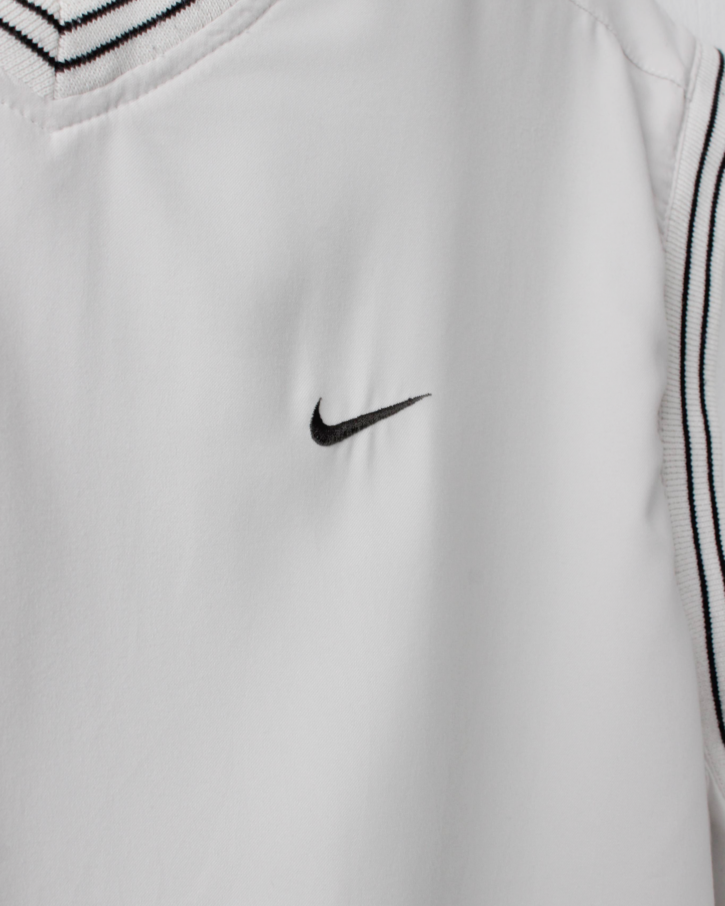 00s Nike Shield Logo White Windbreaker Golf Vest (L)