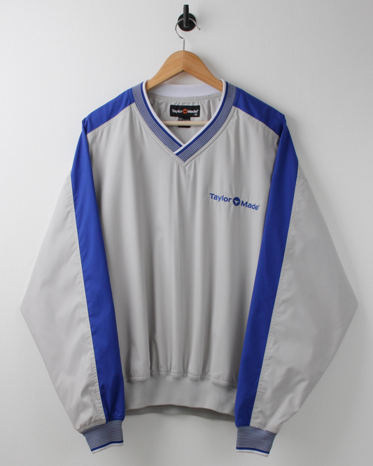 90s TaylorMade Cream & Blue Windbreaker (M)