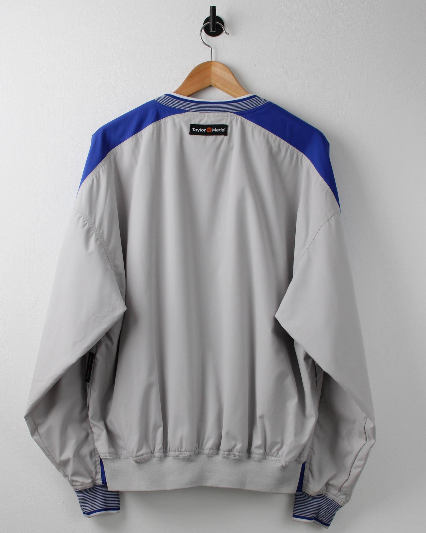 90s TaylorMade Cream & Blue Windbreaker (M)