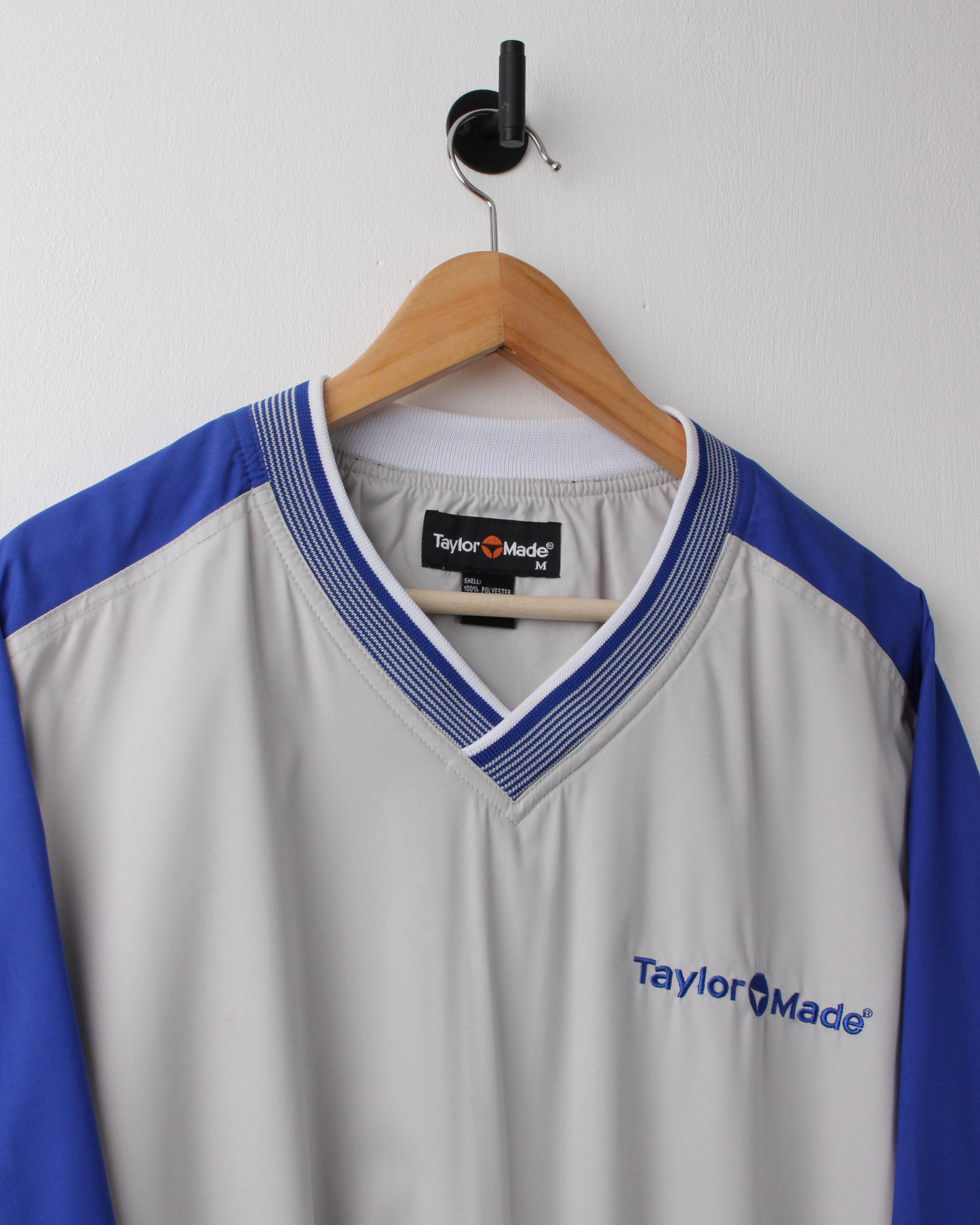 90s TaylorMade Cream & Blue Windbreaker (M)