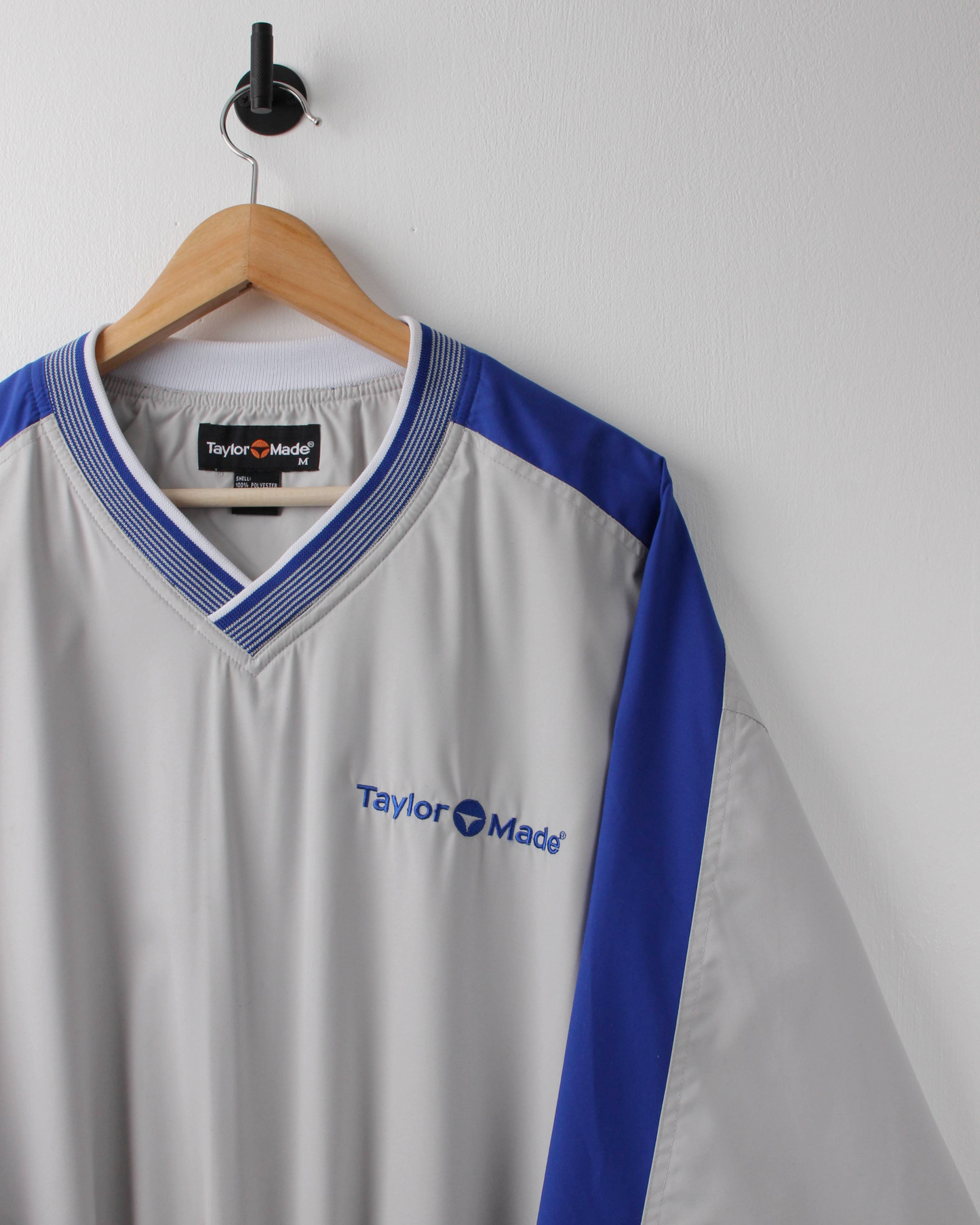 90s TaylorMade Cream & Blue Windbreaker (M)