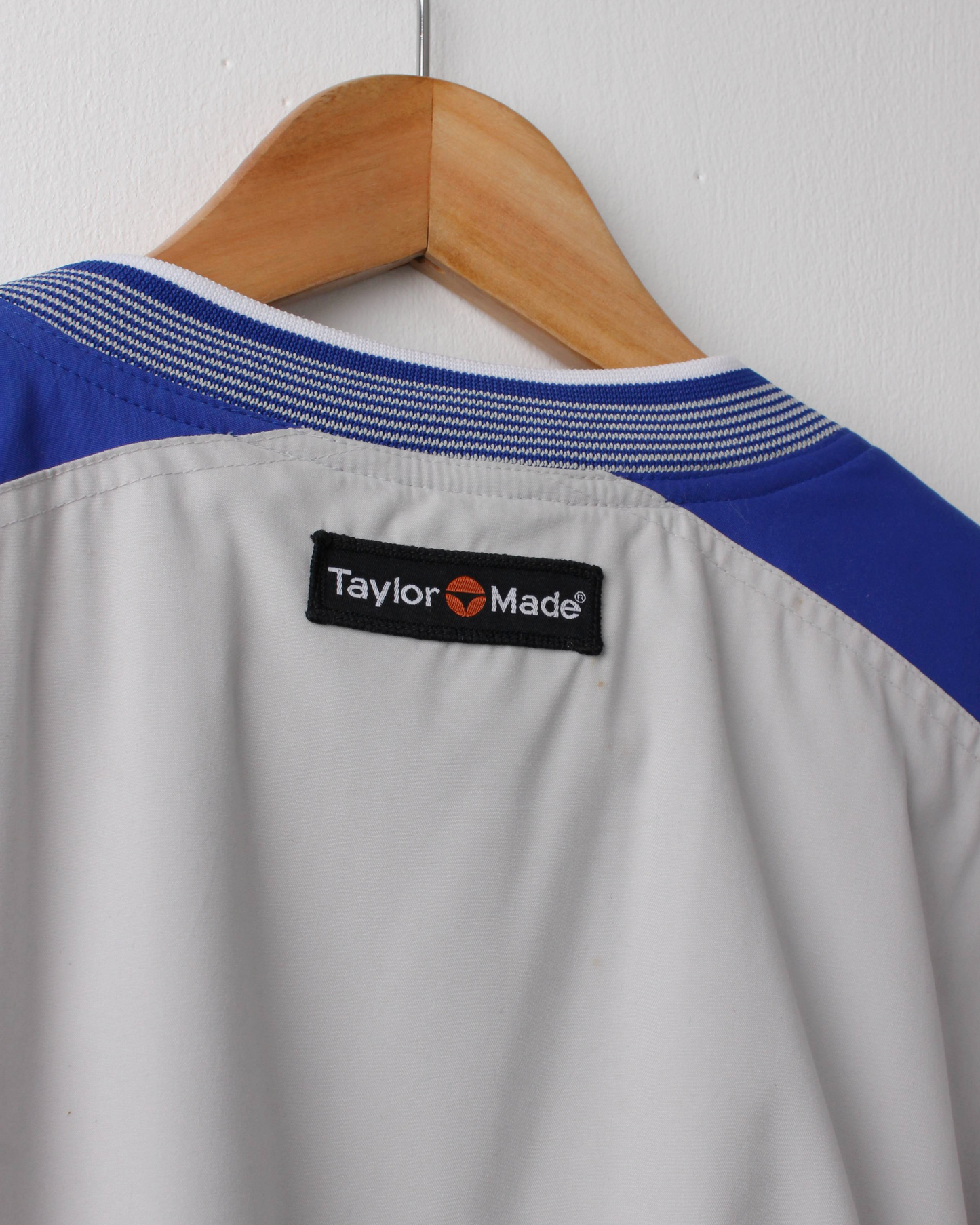 90s TaylorMade Cream & Blue Windbreaker (M)