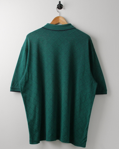 90s Masters Amen Corner Green Diamond Pattern Polo (L)