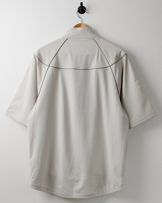 00s Nike Cream Full Zip Short Sleeve Windbreaker (M)