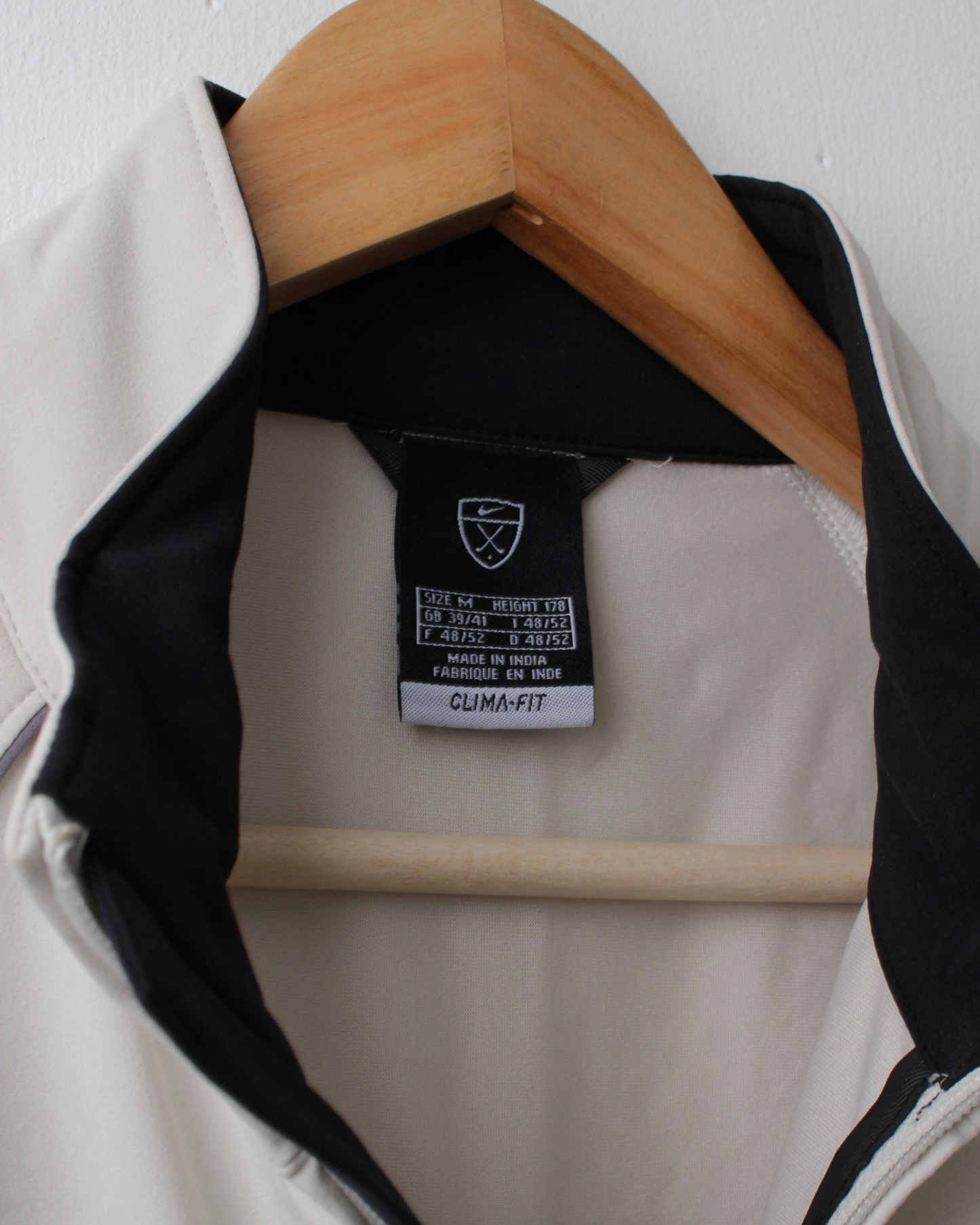 00s Nike Cream Full Zip Short Sleeve Windbreaker (M)