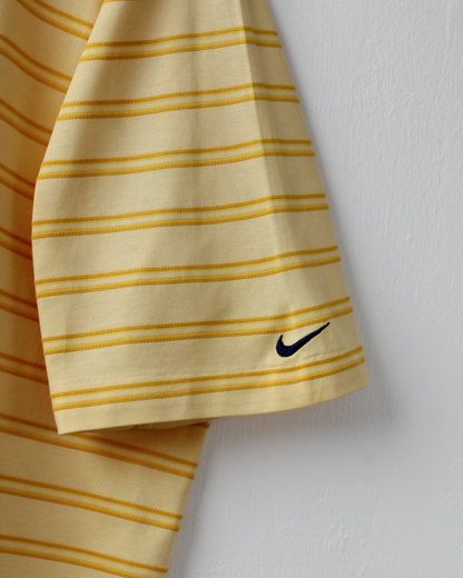 00s Nike Tiger Woods Yellow Striped Polo (L)
