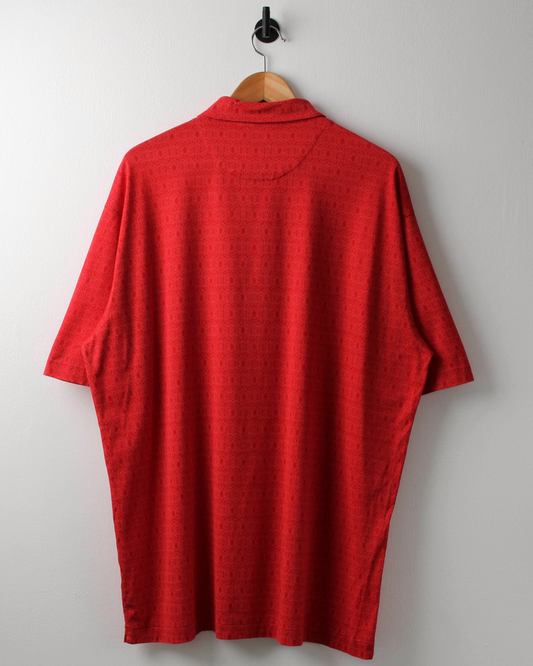00s Nike Tiger Woods Red Patterned Polo (XL)