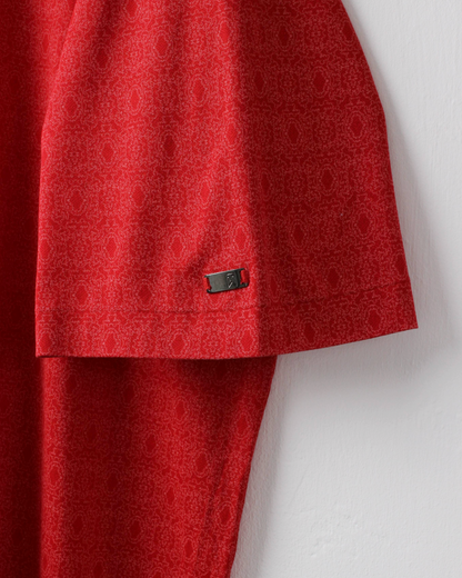 00s Nike Tiger Woods Red Patterned Polo (XL)