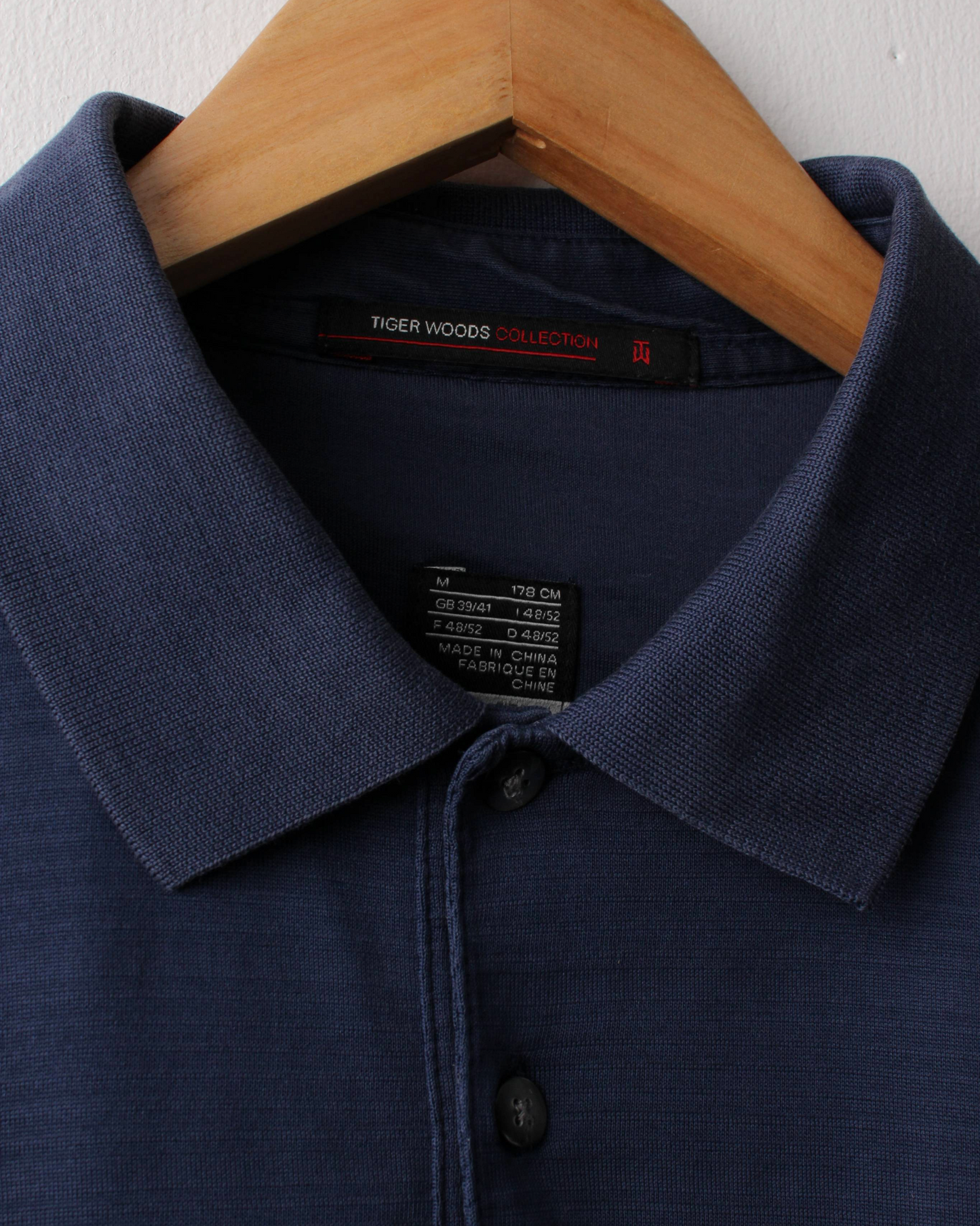 00s Nike Tiger Woods Navy Long Sleeve Polo (M)