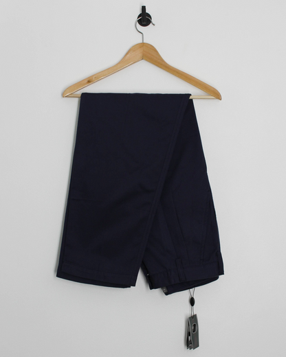 00s Nike Baggy Navy Pleated Trousers with Tags (32W 30L)
