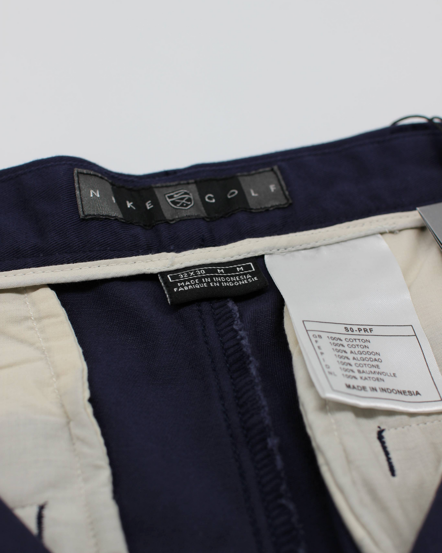 00s Nike Baggy Navy Pleated Trousers with Tags (32W 30L)