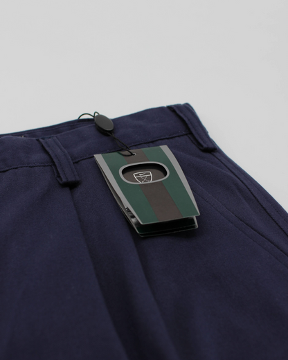 00s Nike Baggy Navy Pleated Trousers with Tags (32W 30L)