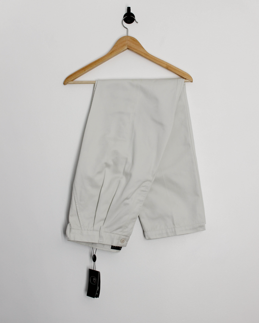 00s Nike Baggy Cream Pleated Trousers with Tags (32W 32L)