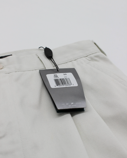 00s Nike Baggy Cream Pleated Trousers with Tags (32W 32L)