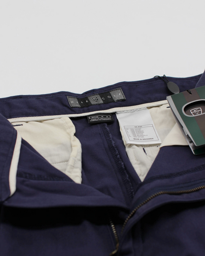 00s Nike Baggy Navy Pleated Trousers with Tags (32W 32L)