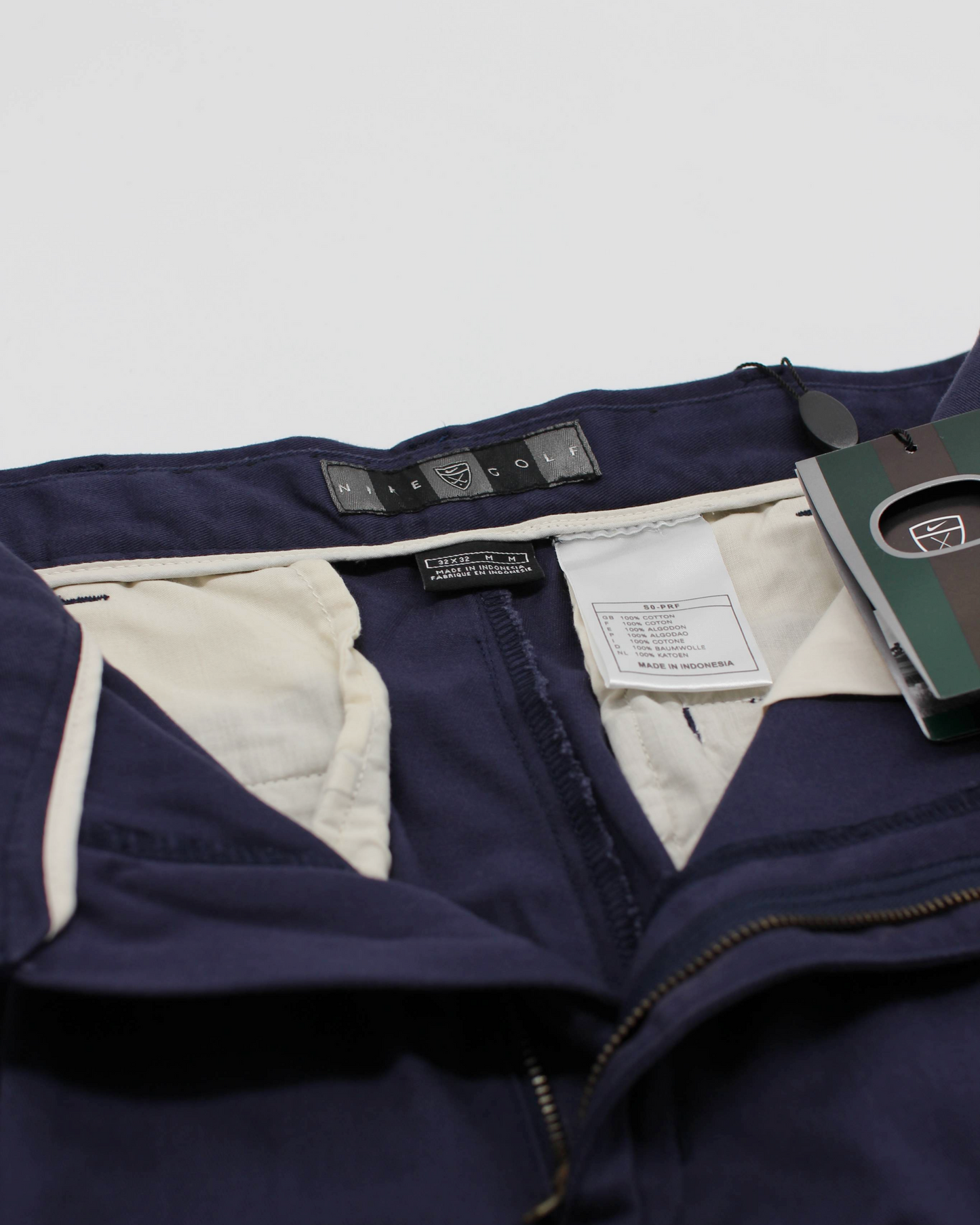 00s Nike Baggy Navy Pleated Trousers with Tags (32W 32L)