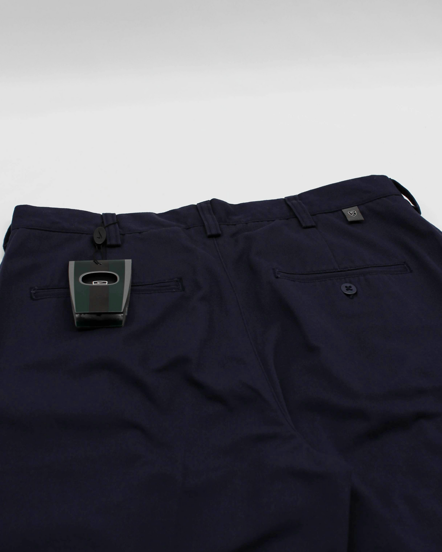 00s Nike Baggy Navy Pleated Trousers with Tags (32W 32L)