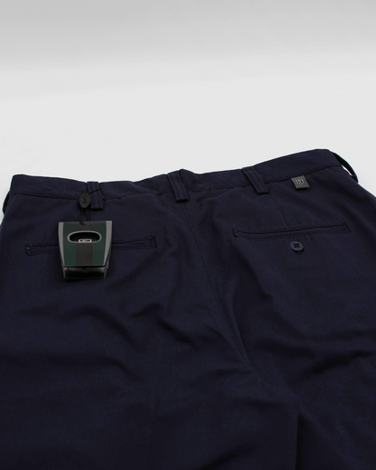 00s Nike Baggy Navy Pleated Trousers with Tags (32W 32L)