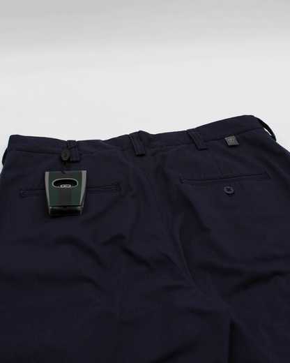 00s Nike Baggy Navy Pleated Trousers with Tags (32W 32L)