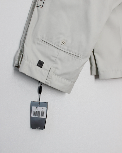 00s Nike Baggy Cream Pleated Trousers with Tags (32W 36L)