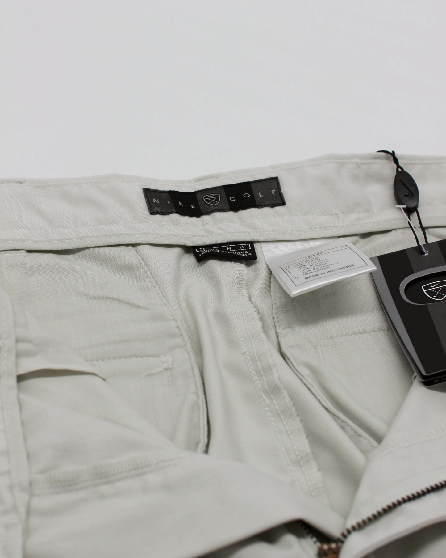 00s Nike Baggy Cream Pleated Trousers with Tags (32W 36L)