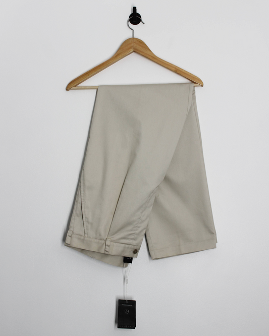 00s Nike Baggy Beige Pleated Trousers with Tags (34W 32L)