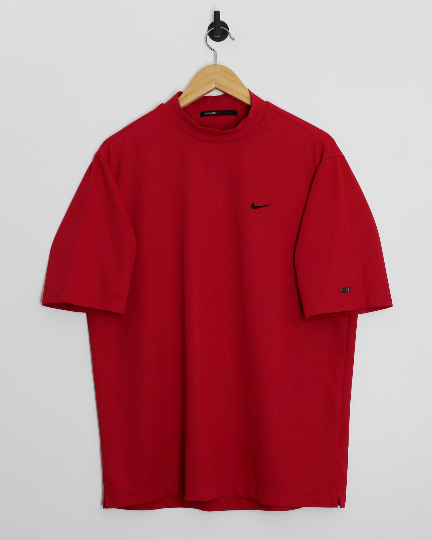 00s Nike Tiger Woods Red Mock Neck Golf Top (M)