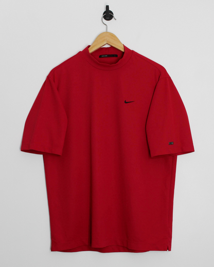 00s Nike Tiger Woods Red Mock Neck Golf Top (M)