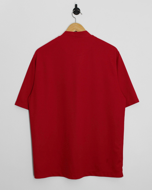 00s Nike Tiger Woods Red Mock Neck Golf Top (M)