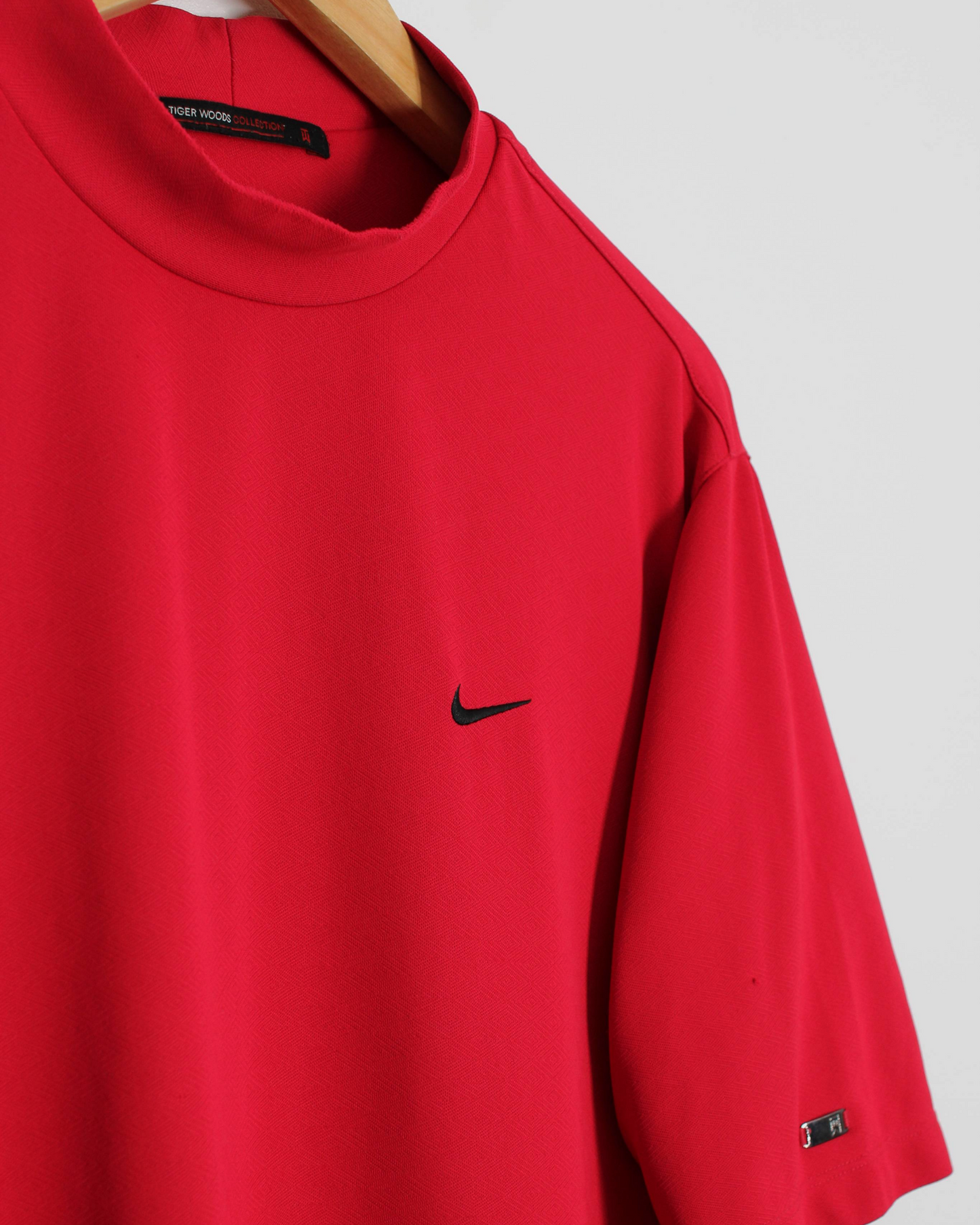 00s Nike Tiger Woods Red Mock Neck Golf Top (M)