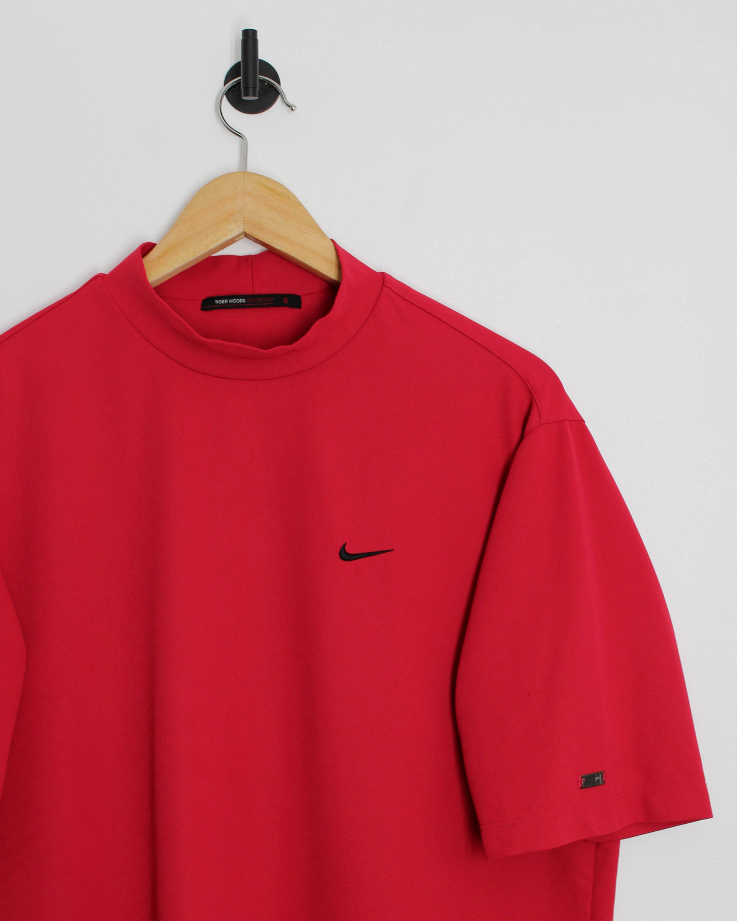 00s Nike Tiger Woods Red Mock Neck Golf Top (M)