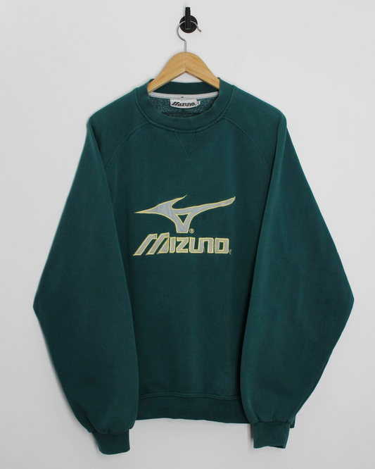 00s Mizuno Green Crewneck Sweatshirt (L)