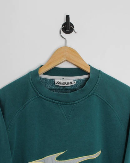 00s Mizuno Green Crewneck Sweatshirt (L)