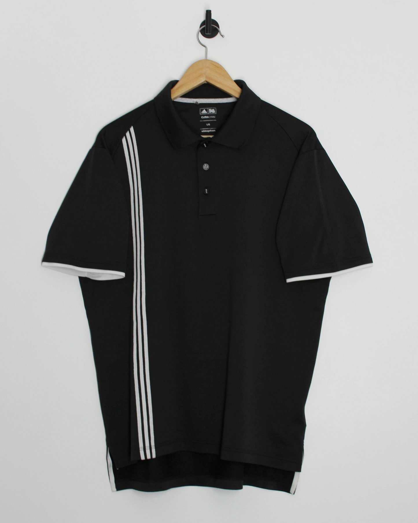 Modern Adidas Black/White Polo-Shirt (L)