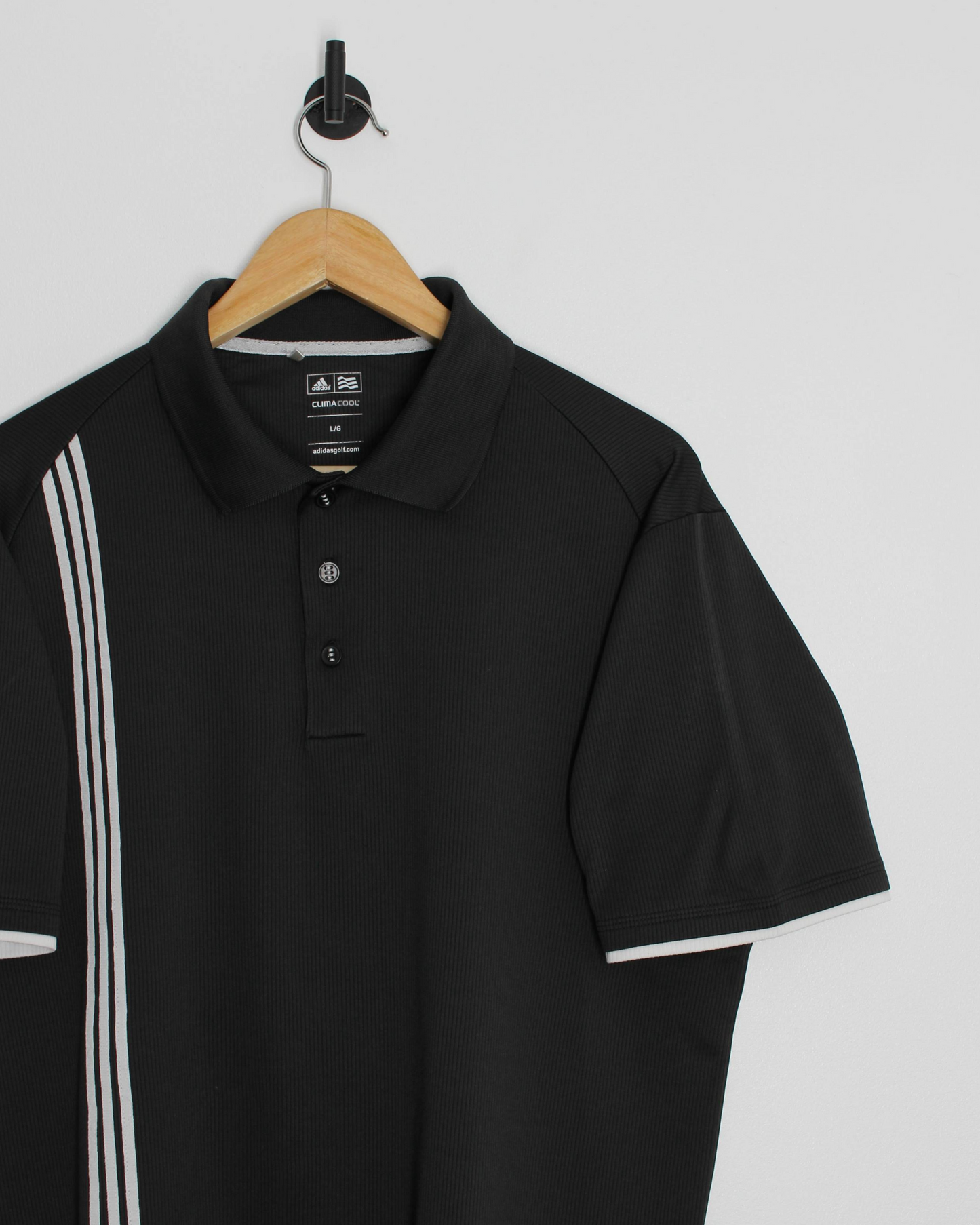 Modern Adidas Black/White Polo-Shirt (L)