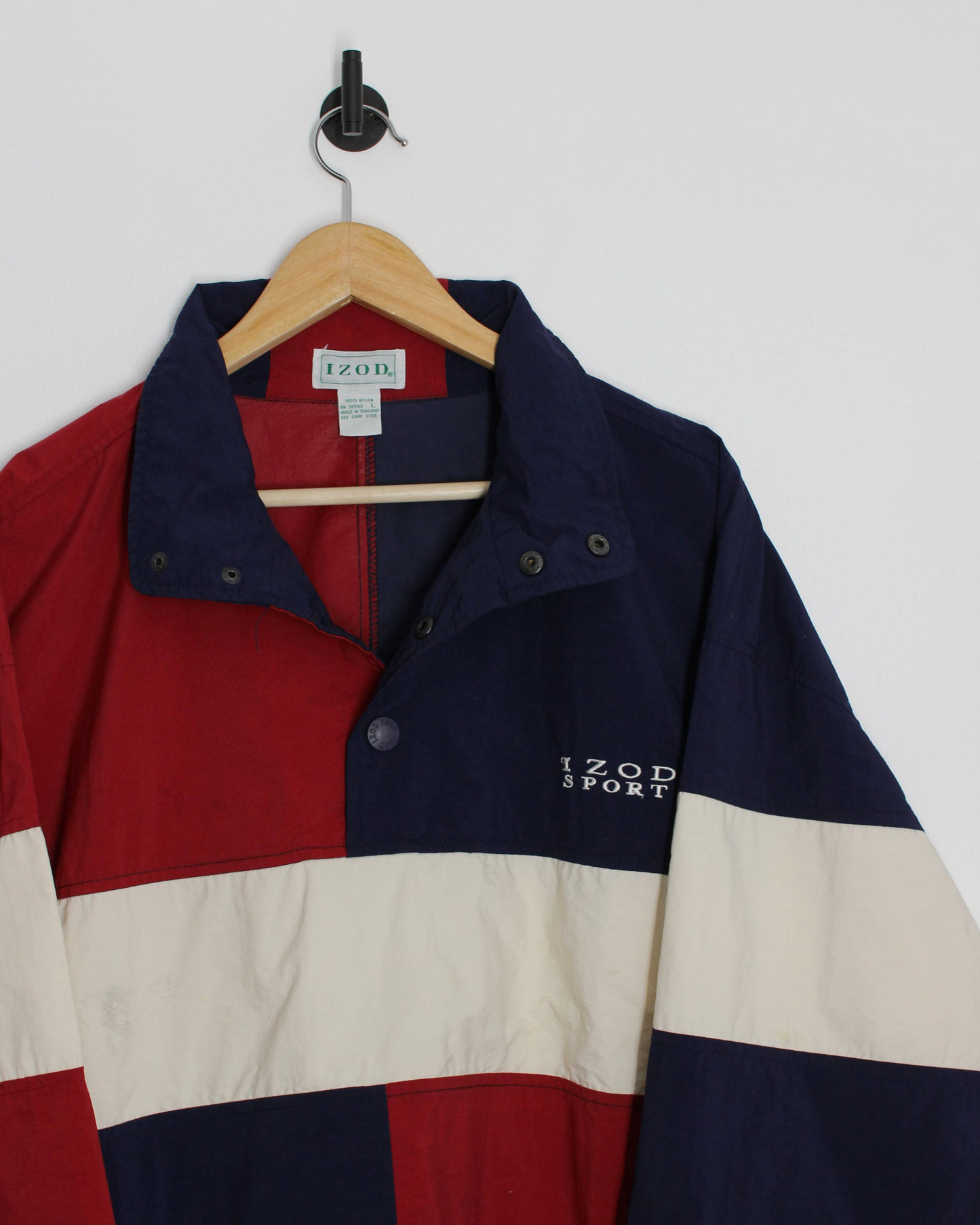 90s IZOD Colourblock Buttoned Windbreaker (L)