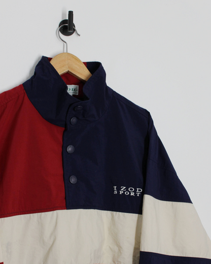 90s IZOD Colourblock Buttoned Windbreaker (L)