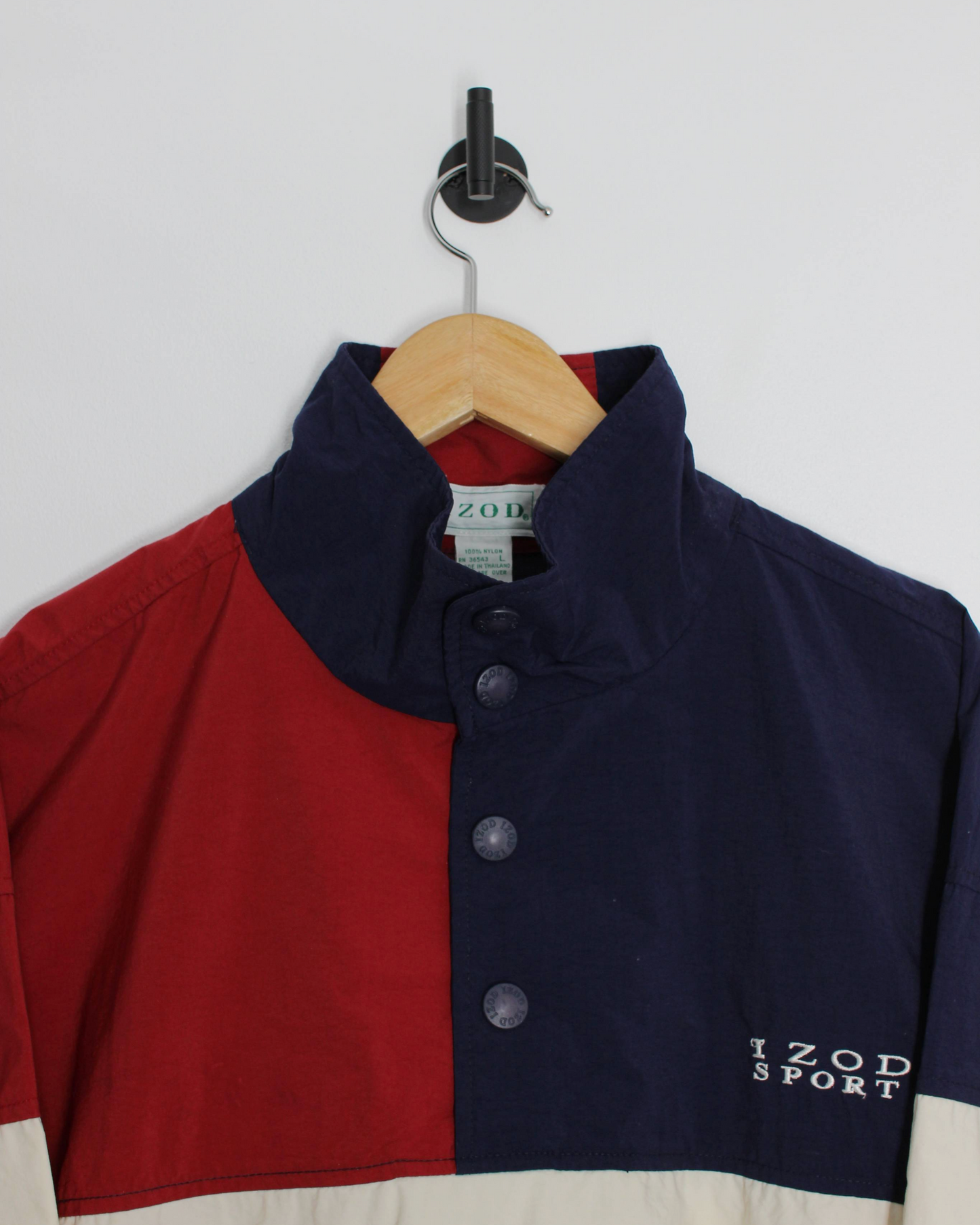 90s IZOD Colourblock Buttoned Windbreaker (L)