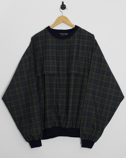 90s Sunderland Of Scotland Plaid Tartan Windbreaker (XL)