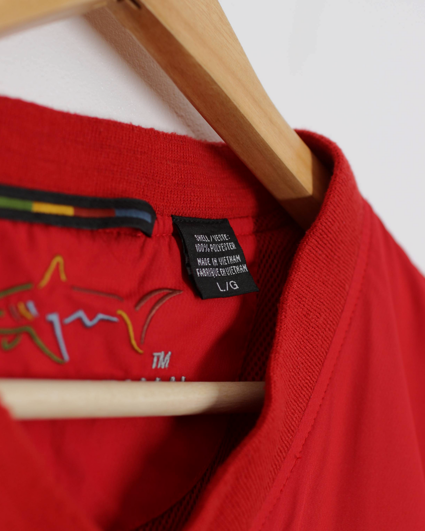 00s Greg Norman Red V-Neck Windbreaker (L)