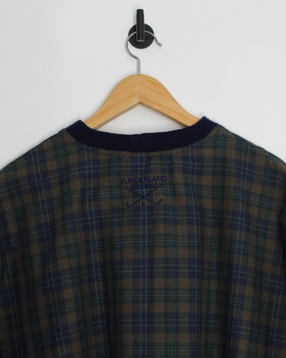 90s Sunderland Of Scotland Plaid Tartan Windbreaker (XL)