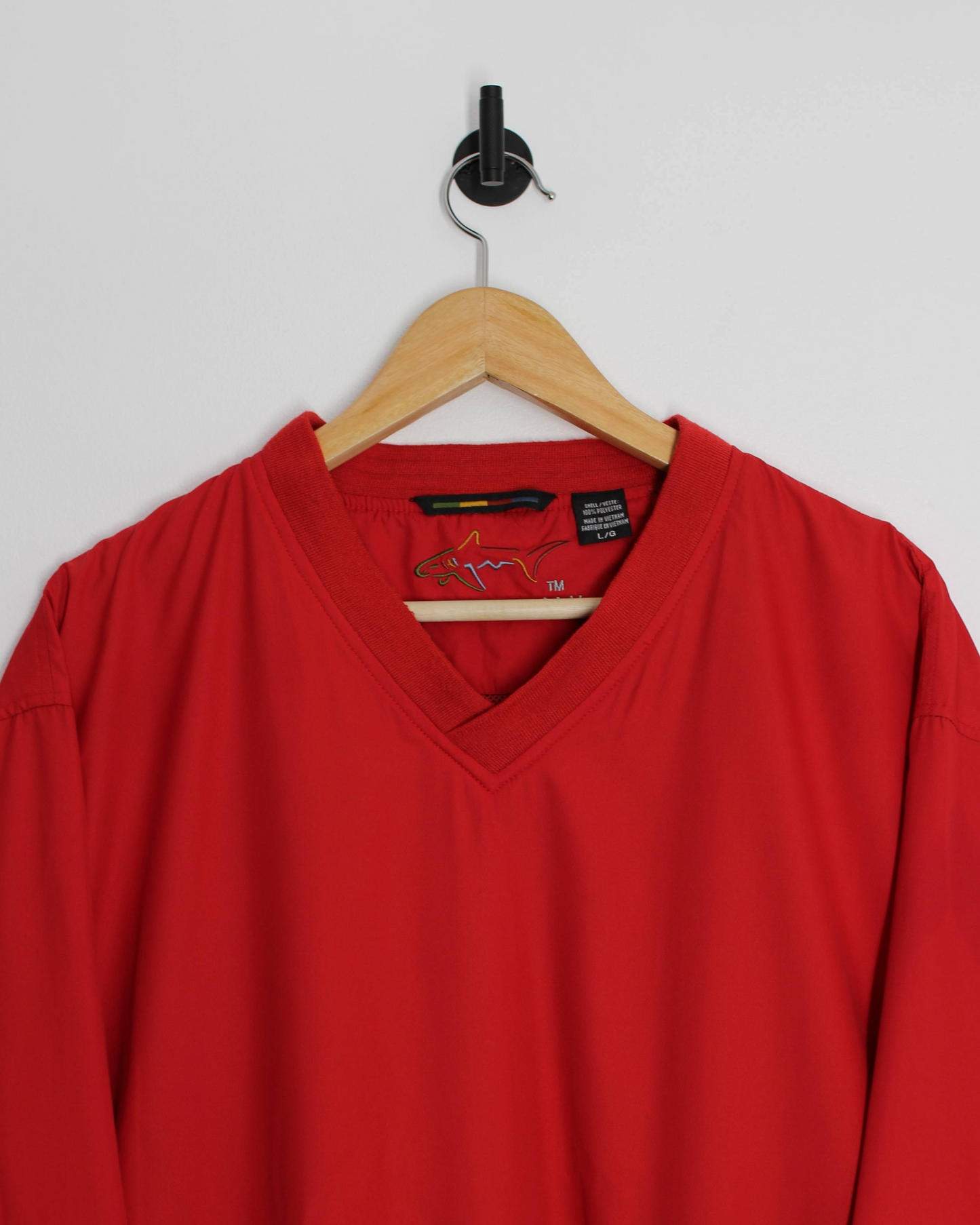 00s Greg Norman Red V-Neck Windbreaker (L)