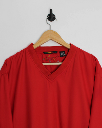 00s Greg Norman Red V-Neck Windbreaker (L)