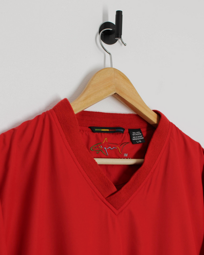 00s Greg Norman Red V-Neck Windbreaker (L)