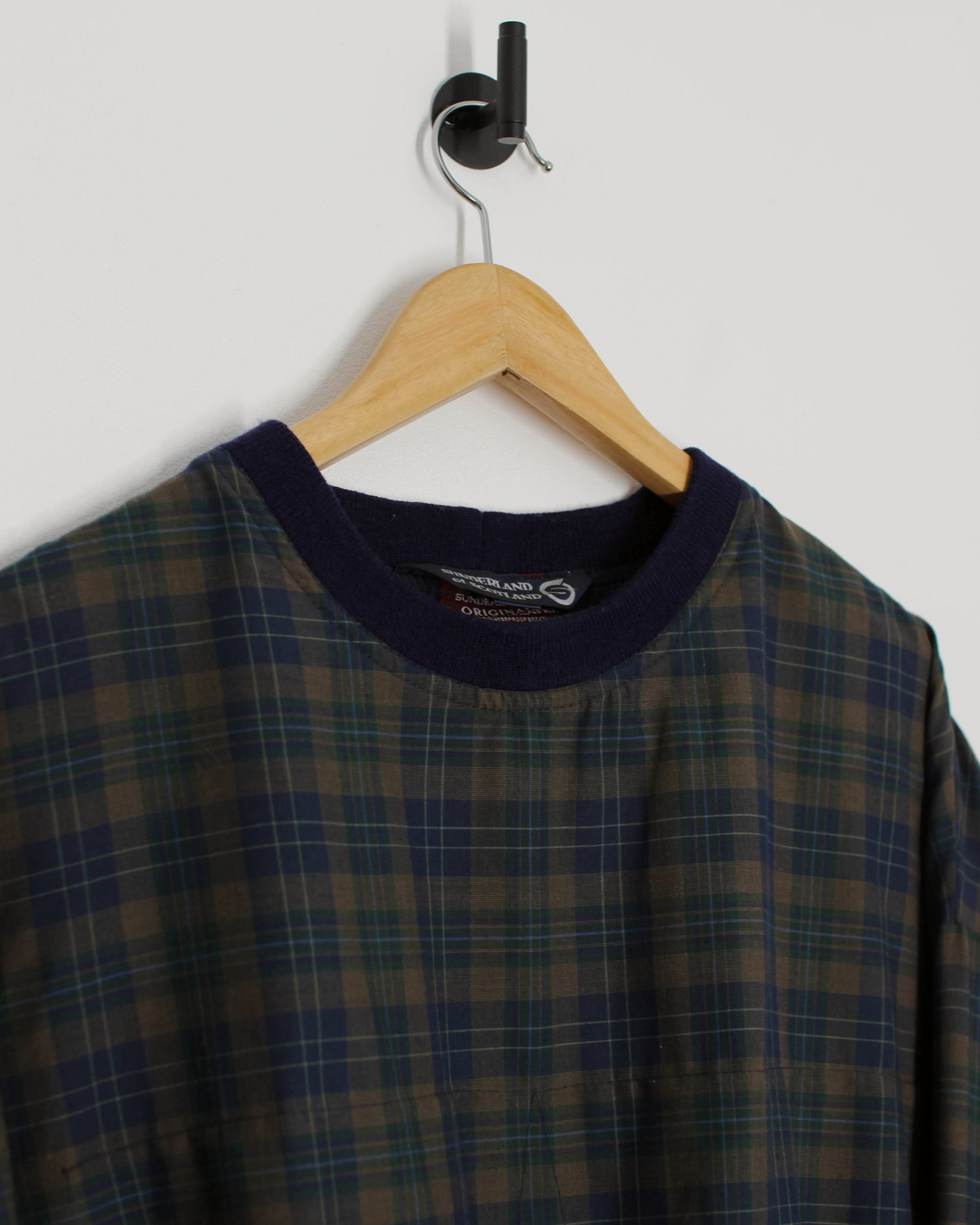 90s Sunderland Of Scotland Plaid Tartan Windbreaker (XL)