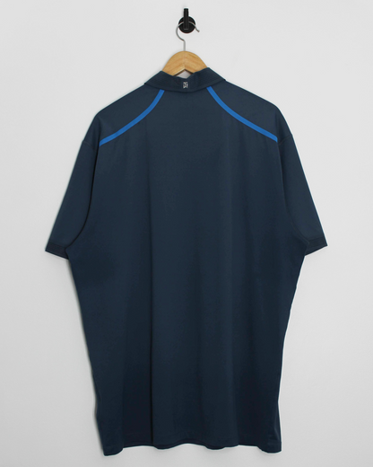 00s Nike Tiger Woods Blue Dri-Fit Polo-Shirt (XL)