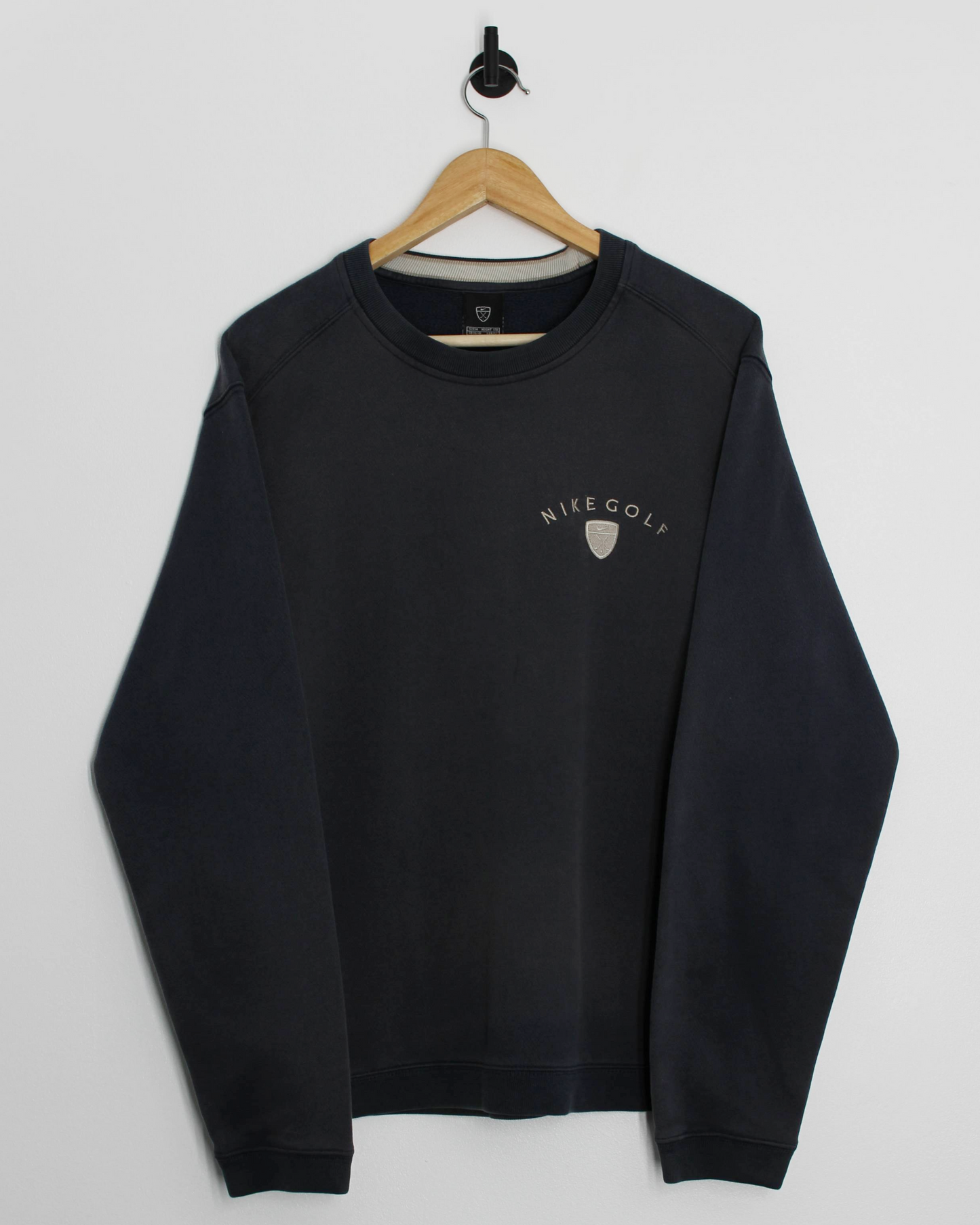 00s Nike Shield Logo Navy Crewneck Sweatshirt (M)