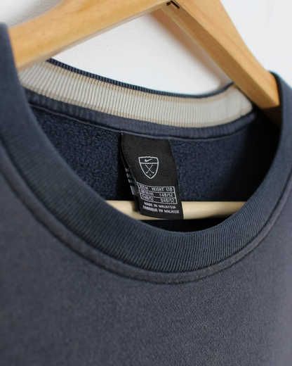 00s Nike Shield Logo Navy Crewneck Sweatshirt (M)