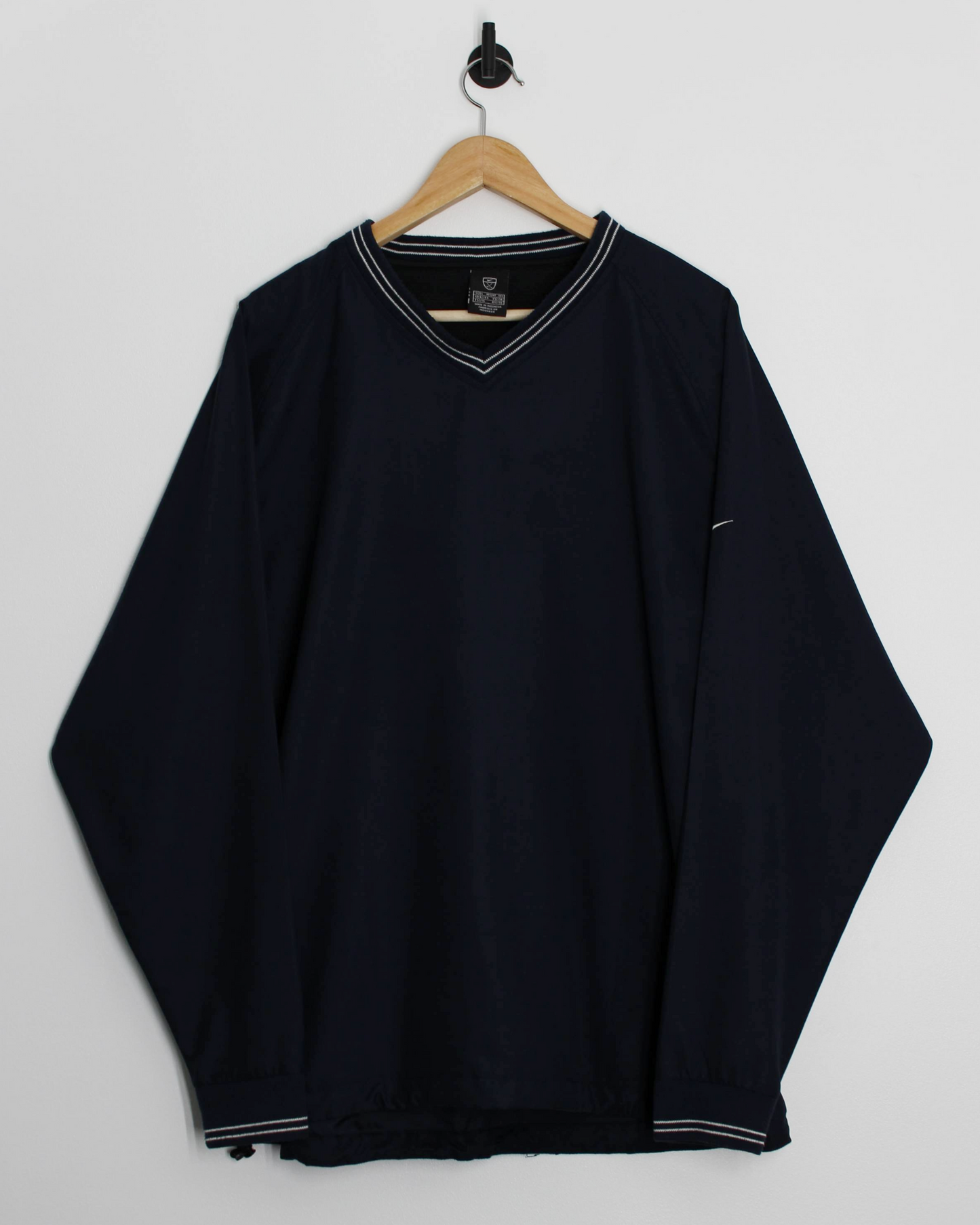 00s Nike Navy V-Neck Windbreaker (L)
