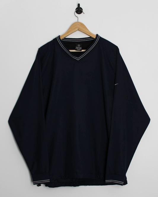 00s Nike Navy V-Neck Windbreaker (L)